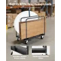 Drywall Cart Dolly, 816 kg Load Capacity, Steel Panel Truck Cart with 12.5 mm Swivel Casters, Lumber Drywall Dolly with with Tie
