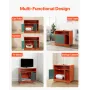Cat Litter Box Enclosure, 79.2 cm Hidden Litter Box Cabinet with Shelf & Storage, Modern Style Indoor Cat Washroom, Wooden Kitty