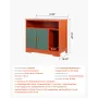 VEVOR Cat Litter Box Enclosure, 79.2 cm Hidden Litter Box Cabinet with Shelf & Storage, Modern Style Indoor Cat Washroom, Wooden