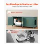 Cat Litter Box Enclosure for Multi Cats, 120cm Hidden Litter Box Cabinet with 4 Doors & 2 Entries, Indoor Cat Washroom, Wooden K