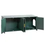 Cat Litter Box Enclosure for Multi Cats, 120cm Hidden Litter Box Cabinet with 4 Doors & 2 Entries, Indoor Cat Washroom, Wooden K
