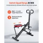 VEVOR Squat Machine, Deep Squat Rowing Machine for Home, Easy Setup & Foldable Exercise Equipment, Glute Trainer Machine with 3 