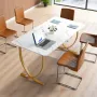 Executive Desk, 160 cm W x 80 cm D Large Office Desk, Modern Computer Table Conference Meeting Room Table, Business Furniture En