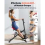 VEVOR Squat Machine, Deep Squat Rowing Machine for Home, Easy Setup & Foldable Exercise Equipment, Glute Trainer Machine with 12