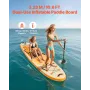 oppusteligt paddleboard med sæde, 3,23 m x 84 cm x 15 cm bredt