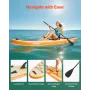 oppusteligt paddleboard med sæde, 3,23 m x 84 cm x 15 cm bredt