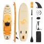 oppusteligt paddleboard med sæde, 3,23 m x 84 cm x 15 cm bredt