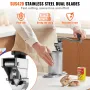 Commercial Can Opener, Heavy-Duty Manual Tabletop Cans Opener for Cans Up to 400 mm Height, Height-Adjustable Can Openers Fixed 
