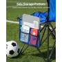VEVOR bærbar foldelig bænk, 6-sæders foldbar fodboldbænk med sidelommer og bæretaske, letvægtssideplads med