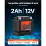 VEVOR Motorcykelbatteri, 12 Volt 2Ah, LiFePO4 Lithium Pre-charged Powersports Batteri, Vedligeholdelsesfri og høj ydeevne, Com