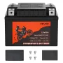 VEVOR Motorcycle Battery, 12 Volt 2Ah, LiFePO4 Lithium Pre-Charged Powersports Battery, Maintenance Free & High Performance, Com