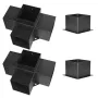 VEVOR Pergola Bracket Kit, 6x6 Inch (Inner Size 142 x 142 mm), 2 Pcs 4-Way Heavy Duty Corner Bracket Woodworks DIY Post Base Kit