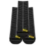 Trench Drain System, Channel Drain with Plastic Grate, 145x79MM HDPE Drainage Trench, Black Plastic Garage Floor Drain, 3x39 Tre