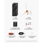 VEVOR 12V 400W Solar Wind Power Kit, 2STK 100W Monokrystallinske Solpaneler + 200W Vindmølle + MPPT Vind/Sol Hybrid System