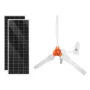 12V 600W Solar Wind Power Kit, 2PCS 100W Monocrystalline Panel + 400W Wind Turbine & Controller + 12.8V 100Ah LiFePO4 Battery + 