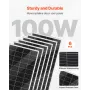 24V 1000W Solar Wind Power Kit, 6STK 100W Monokrystallinsk