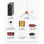 VEVOR 24V 1000W Solar Wind Power Kit, 6STK 100W Monokrystallinsk Panel + 400W Vindmølle & Controller + 25,6V 100Ah LiFePO4 Bat