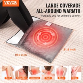 Electric Heated Foot Warmer Soft Flannel Foot Heating Pad 21.5" x 19.0"