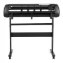 Vinyl Cutter Machine, 870 mm Max Feed Width, Dual Blades, Adjustable Force and Speed, LED Display, Vinyl Plotter Cutter Printer 