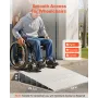 VEVOR Door Threshold Ramp 138 mm Rise Threshold Ramp for Wheelchair Rated 363 kg