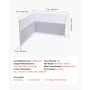 Office Divider Privacy Partitions, 2-Pack, 1.83m x 1.22m Room Divider Walls, PET Workstation Cubicle Partition with Frosted Acry