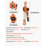 VEVOR Manual Lever Chain Hoist, 1T 1000KG Capacity Heavy Duty Come Along, 3M Lift G80 Alloy Steel Chain With Dual Pawl Mechanica