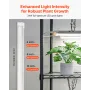 DIY plantehylde med vækstlys, 180 cm høj indendørs plantestativ