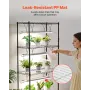 VEVOR DIY Plant Shelf with Grow Lights, 180cm Tall Indoor Plant Stand with Wheels, 192W 5000K Full Spectrum Grow Lights, Heavy D
