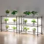 DIY Plant Shelf with Grow Lights, 180cm Tall Indoor Plant Stand with Wheels, 192W 5000K Full Spectrum Grow Lights, Heavy Duty Me