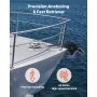 Vertical Fishing Windlass, 12V DC 600W, Windlass Anchor Systems Fit for 6.35 mm Chain or 14.3 & 15.9 mm Nylon Rope, Max Pull 320