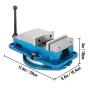 80MM Heavy Duty Milling Vise Bench Clamp Vise High Precision Clamping Vise 3 Inch Jaw Width with 360 Degree Swiveling Base CNC V