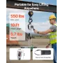 Manual Lever Chain Hoist, 1/4T 250KG Capacity Heavy Duty Come Along, 3M Lift G80 Alloy Steel Chain With Dual Pawl Mechanical Bra