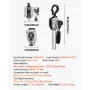 Manual Lever Chain Hoist, 1/4T 250KG Capacity Heavy Duty Come Along, 3M Lift G80 Alloy Steel Chain With Dual Pawl Mechanical Bra