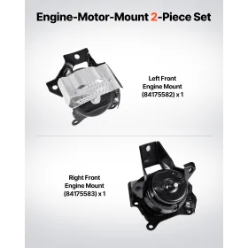 Engine Motor Mount Kit Replacement, Set of 2, Compatible with 2014–2018 Chevrolet Silverado 1500 5.3L V8, Replace OE 84175582, 8