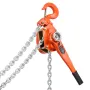 Manual Lever Chain Hoist, 6T 6000KG Capacity Heavy Duty Come Along, 6M Lift G80 Alloy Steel Chain With Dual Pawl Mechanical Brak