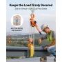 Manual Lever Chain Hoist, 6T 6000KG Capacity Heavy Duty Come Along, 3M Lift G80 Alloy Steel Chain With Dual Pawl Mechanical Brak