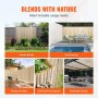 Natural Rolled Bamboo Fence Bamboo Panel 6 ft H x 8 ft L x 0.75 in D.