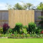 Natural Rolled Bamboo Fence Bamboo Panel 6 ft H x 8 ft L x 0.75 in D.