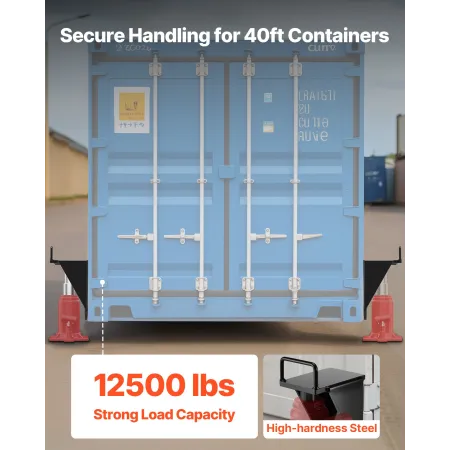 VEVOR Shipping Container Jack Lug with U-Shaped Handle, 2-Pack, Storage Leveler Booster Withstands Sun & Rain, Heavy Duty Contai