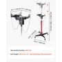 VEVOR Hydraulisk transmissionsjackstik, 1100 lbs / 0,5 ton løftekapacitet Teleskoptransmissionsjackstik med fodpedal, 360°