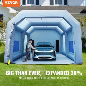 Inflatable Spray Booth Car Paint Tent 33x20x13ft Filter System 2 Blowers