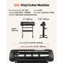 Vinyl Cutter Machine, 720 mm Max Feed Width, Dual Blades, Adjustable Force and Speed, LED Display, Vinyl Plotter Cutter Printer 
