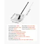 VEVOR Snow Shovel for Driveway, 40cm Wide Aluminum Alloy Snow Shovel, Non Slip Grip, Large Capacity Snowplow Shovels, Detachable