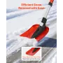 Snow Shovel for Driveway, 22cm Foldable Snow Shovel with D-shaped Handle, , 36-40 in Adjustable, Lightweight Aluminum Alloy Snow