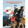 Snow Shovel for Driveway, 22cm Foldable Snow Shovel with D-shaped Handle, , 36-40 in Adjustable, Lightweight Aluminum Alloy Snow