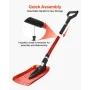 sneskovl til indkørsel, 22 cm foldbar sneskovl med D-formet