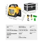 Rotary Laser Level Kit, Green Beam 500m Range Slope Adjustable 360-Degree Spinning Self Leveling, Flexible Scanning Angle & IP54