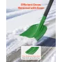 Snow Shovel for Driveway, 21.5cm Wide Aluminum Alloy Snow Shovel with T-shaped Handles, Large Capacity Snowplow Shovels, Portabl