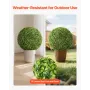 Artificial Topiary Ball, 584mm Faux Boxwood Plant Balls, Fake Silk Tree Look Real, Easy Assembly for Decor Front Porch Outdoor P