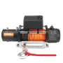 Electric Winch, 5400 kg Load Capacity, 12V DC Truck Winch with Φ9.1 mm x 23 m Synthetic Rope, Wireless & Wired Remote Control, I